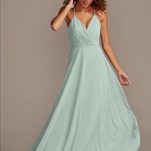David’s bridal bridesmaid dress in Dusty Sage